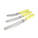 thumbnail image 1 of Stainless steel blade, icing spatula set cake decoration tool, plastic handle inclined frosting spatula set, cake spatula (6 8 10 inches) yellow, 1 of 4