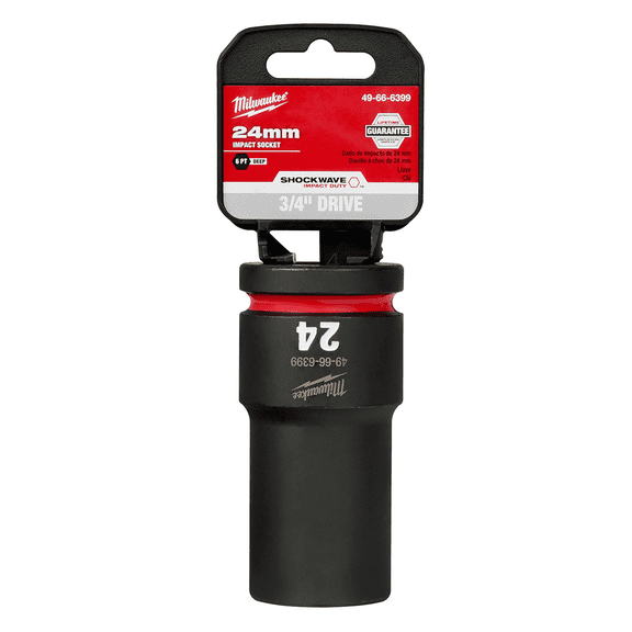 Milwaukee Tool SHOCKWAVE Impact Duty 3/4"Drive 24MM Deep 6 Point Socket