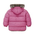 thumbnail image 7 of Baby Boy Winter 𝐅𝐥eece Coat Toddler Puffer Jacket Bear Ears Hooded Jacket Coat Baby Girl Outerwear Warm Clothes, 7 of 7