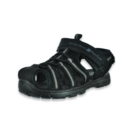 

Beverly Hills Polo Club Boys Open Toe Sandals - black/gray 5 toddler