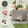 thumbnail image 4 of STARY Outdoor Wicker conversation sets, 4 Pieces Patio Furniture Sofa Set with Coffee Table, All Weather for Garden, Backyard, Balcony, 4 of 7