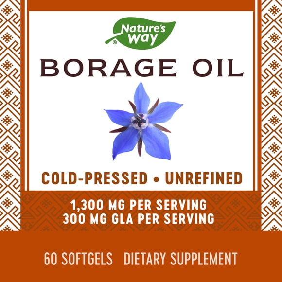 Nature's Way I Boraje Oil, 60 Caps I Borraja, 60 cápsulas blandas, Suplemento Alimenticio.