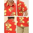 thumbnail image 6 of Lars Amadeus Men's Summer Short Sleeves Button Down Hawaiian Tropical Fruit Printed Shirts, 6 of 6