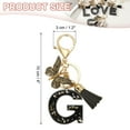 thumbnail image 2 of Uxcell Alphabet Initial Letter Keychain, Resin Cute Keychains with Tassel Butterfly Letter Pendant Charm, Letter G, 2 of 7