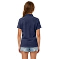 thumbnail image 7 of Girls School Uniform Polo Shirt Casual Summer Comfy Soft Short Sleeve Knit Top Back to School Outfit, 7 of 7