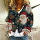 thumbnail image 1 of Puntoco Chaqueta Informal Con Botones Y Estampado Navideño Para Mujer, 1 of 5