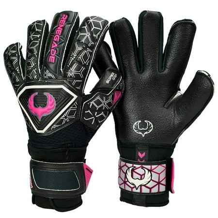 Renegade GK Triton Goalie Gloves with Removable Pro-Tek Fingersaves (Extra Durable) - Sizes 5-11  3 Styles/Cuts - 30 Day 100% Warranty - Unisex  Youth  Junior  Adult Goalkeeper