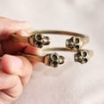 thumbnail image 5 of Brass Pure Skull Bangle Bracelet Jewelry Gift Hand Chain Craft Fashion Figure, 5 of 6