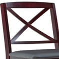 thumbnail image 3 of Benzara Leatherette Folding Chair with X Back, Set of 2, Espresso Brown, 3 of 5