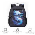 thumbnail image 6 of Pzuqiu Galaxy Axolotl Toddler Backpack for Girls Boys 3-6, 13.5 Inch Water Resistant Breathable Preschool Bookbag, Lightweight Soft Daycare Bag with Side Mesh Pockets, 6 of 7