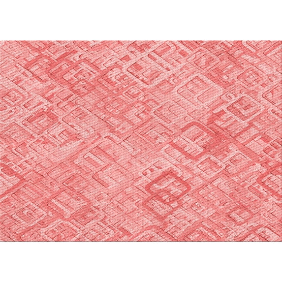 Ahgly Company Indoor Rectangle Patterned Pastel Pink Area Rugs, 4' x 6'