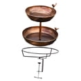 thumbnail image 4 of Comedero para pájaros de exterior, de metal, para pájaros, resistente a intemperie, decoración artística, adorno para jardín, accesorios, bebedero, 4 of 8