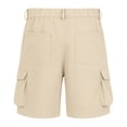 thumbnail image 5 of WOYY Girls Cargo Shorts Kids Unisex School Uniform Khaki Shorts with Pockets, Sizes 5-15, Khaki, 5 of 8