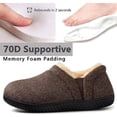 thumbnail image 3 of Zizor Men's Fuzzy Wool Fleece Elastic Side Bootie Slipper with Memory Foam, 3 of 6