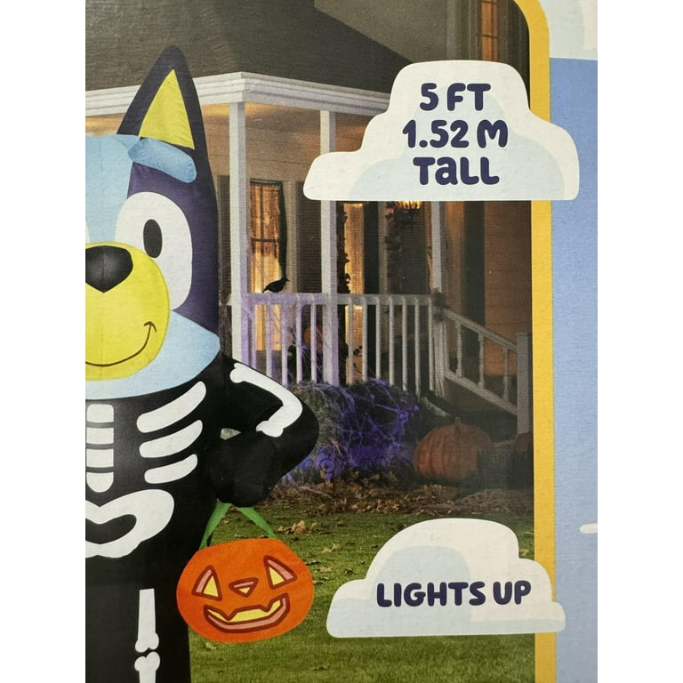 8FT Halloween Inflatable Dog Pulling Skeleton - LED Light Up Yard Decoration For Outdoor