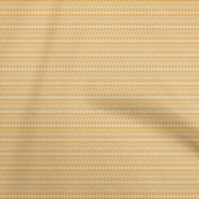 oneOone Polyester Spandex Yellow Fabric Tribal Craft Projects Decor Fabric Printed By The Yard 56 Inch Wide