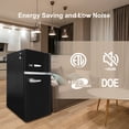 thumbnail image 3 of Mini Refrigerator with Freezer, 2-Door 3.2 Cu.ft. Black Small Fridge with Adjustable Removable Glass Shelves, Thermostat Control, Bottle Opener, Retro Fridge for Apartment/Office/Dorm，Black, 3 of 7