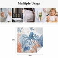 thumbnail image 5 of Coastal Blue Octopus Cloth Napkins, Summer Nautical Marine Life Leaves Washable and Reusable Dinner Napkins Set of 2, Table Napkin for Kitchen Party Birthday Wedding Hotel Housewarming 20"x20", 5 of 9
