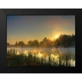 thumbnail image 2 of Anonymous 14x12 Black Modern Framed Museum Art Print Titled - Canal Sunrise, 2 of 5