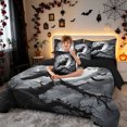 thumbnail image 3 of Erosebridal Horror Gothic Raven Full Size Bedding Sets, Moon Branch Full Size Bed in a Bag, Gray Black, Black Reversible, 7-Piece, 3 of 6