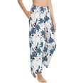 thumbnail image 2 of Xecao Lilies Flowers Women's Straight Lounge Pajama Pants: The Epitome of Relaxed Sleepwear, 2 of 9