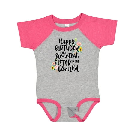 

Inktastic Happy Birthday to the Sweetest Sister in the World Gift Baby Girl Bodysuit