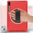 thumbnail image 6 of Dteck Case for Samsung Galaxy Tab S7 FE T730/T736B 12.4-inch,Shockproof Three-Layer Heavy Duty Protector Rubber Hard Stand Cover for Galaxy Tab S7 Plus 12.4" SM-T970/T975,Red, 6 of 8