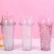thumbnail image 2 of Vaso Glitter con Popote y Tapa con Orejas de Gato Gatito Rosa HappyWare Glitter Rosa, 2 of 3