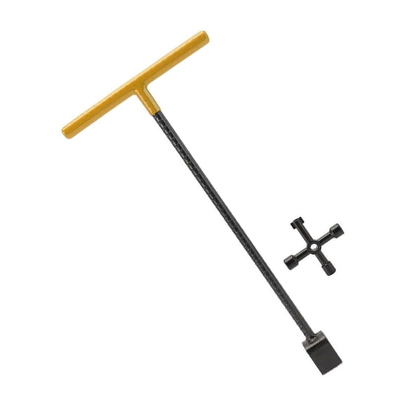 tamizeot Water Meter Key Underground Curb Valves Shutoff Wrench 17inch blue yellow 17 inch