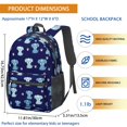 thumbnail image 3 of Puppy and Dog Paw Print Blue 17" School Backpacks for Teens,Waterproof Oxford Fabric,S-Shape Padded Straps for School,Travel,Hiking,Camping, 3 of 6