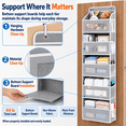 thumbnail image 5 of GAZILY® 5-Tier Over the Door Hanging Organizer with Mesh Pockets, 44 lb Capacity Behind Door Organizer, Gray, 5 of 7