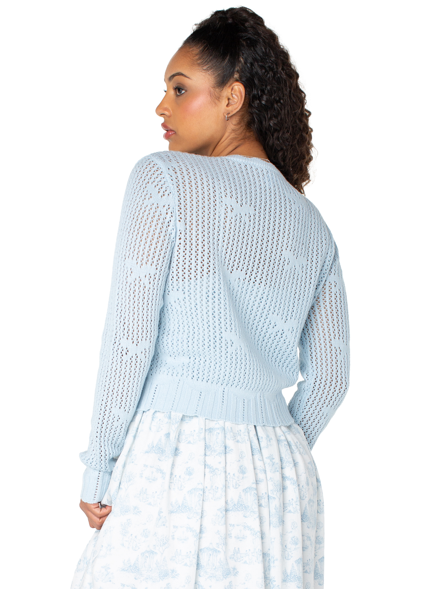 Bridgerton Celebrity Pink Women's and Women's Plus Square Neck Cardigan, Sizes XS-4X