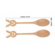 thumbnail image 4 of cucharas de bambú para helado, café, miel, té, especias, cucharas de madera con forma de conejito de dibujos animados para comer, revolver y mezclar, utensilios para niños., 4 of 6