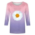 thumbnail image 4 of Weiqiqre Summer Tops for Women Crew Neck Tee Shirts Leopard Pumpkin Shirts Thanksgiving Fall Tops, 4 of 5