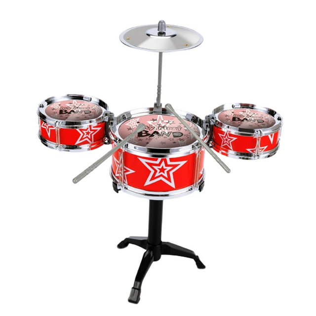 Kids Drum Set Juego De Desarrollo Educativo Portátil Para Nias Nios Nios Rojo Sunnimix Tambor de simulación
