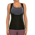 thumbnail image 6 of Womens Zipper Sauna Sweat Vest Hot Polymer Corset Waist Trainer Sauna Suit Tank Top Weight Loss Body Shaper Workout Shirt, 6 of 8