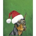 thumbnail image 1 of Doberman Black/Tan Cropped  - Barbara Van Vliet Christmas Garden Flag, 1 of 1