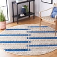 thumbnail image 2 of SAFAVIEH Natura Proinsias Striped Cotton Area Rug, Beige/Navy, 6' x 6' Round, 2 of 8