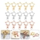 thumbnail image 5 of 60 piezas de llaveros de aleación de zinc con diseño de estrella y hebillas para colgar llaves., 5 of 6