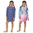 thumbnail image 2 of Saint Eve Kids Girls 2 Pack Nightgowns, Long Sleeve 2pc Soft Jersey Sleep Shirt - Blue Panda, 2 of 3