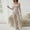 Beige, variant on Goodtrade8 2 Piece Womens Pajamas Striped Crew Neck Long Sleeve Soft Casual Sleepwear Pajamas for Women