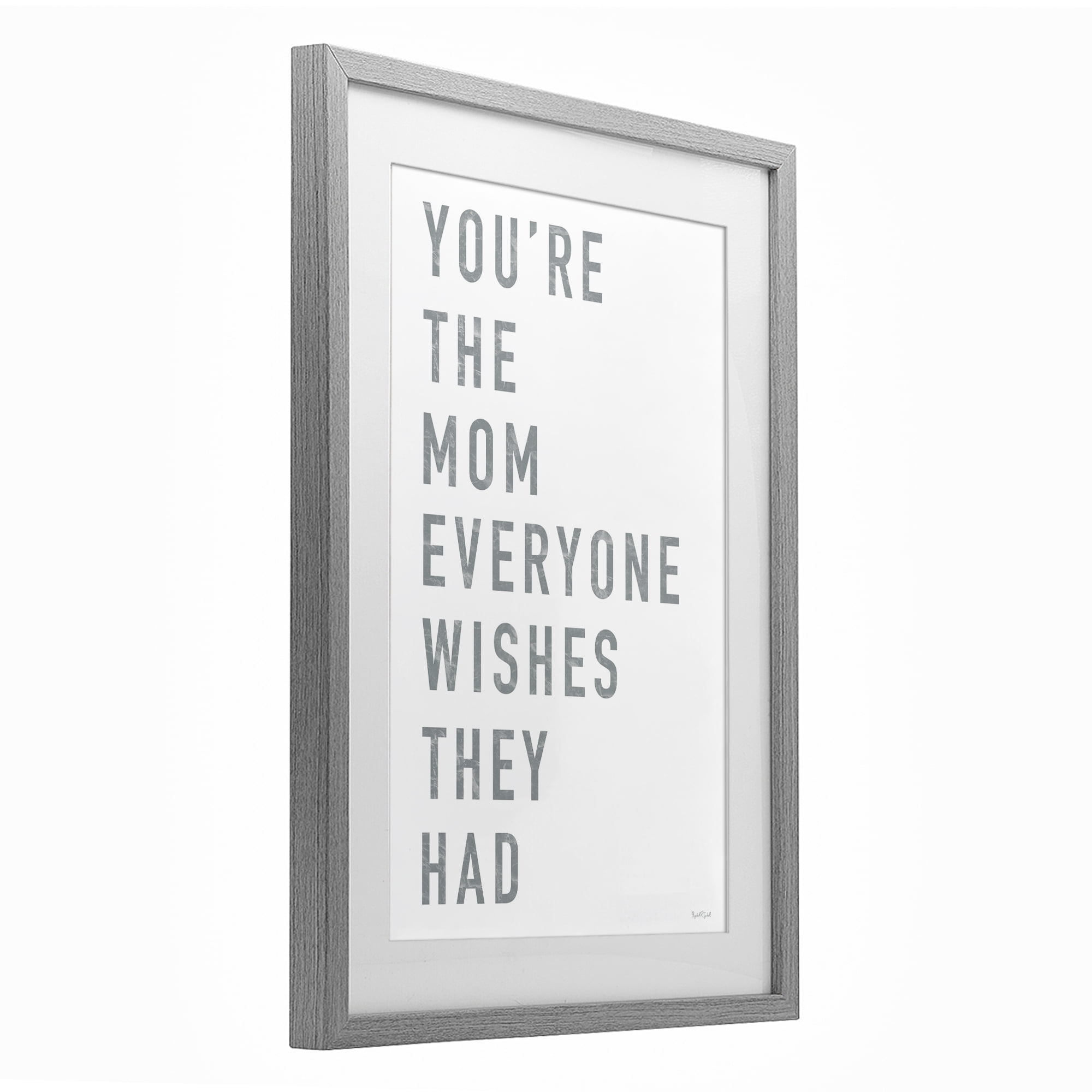 Stupell Industries Mother Appreciation Quote Gray Framed Print Under Glass, design by Elizabeth Tyndall