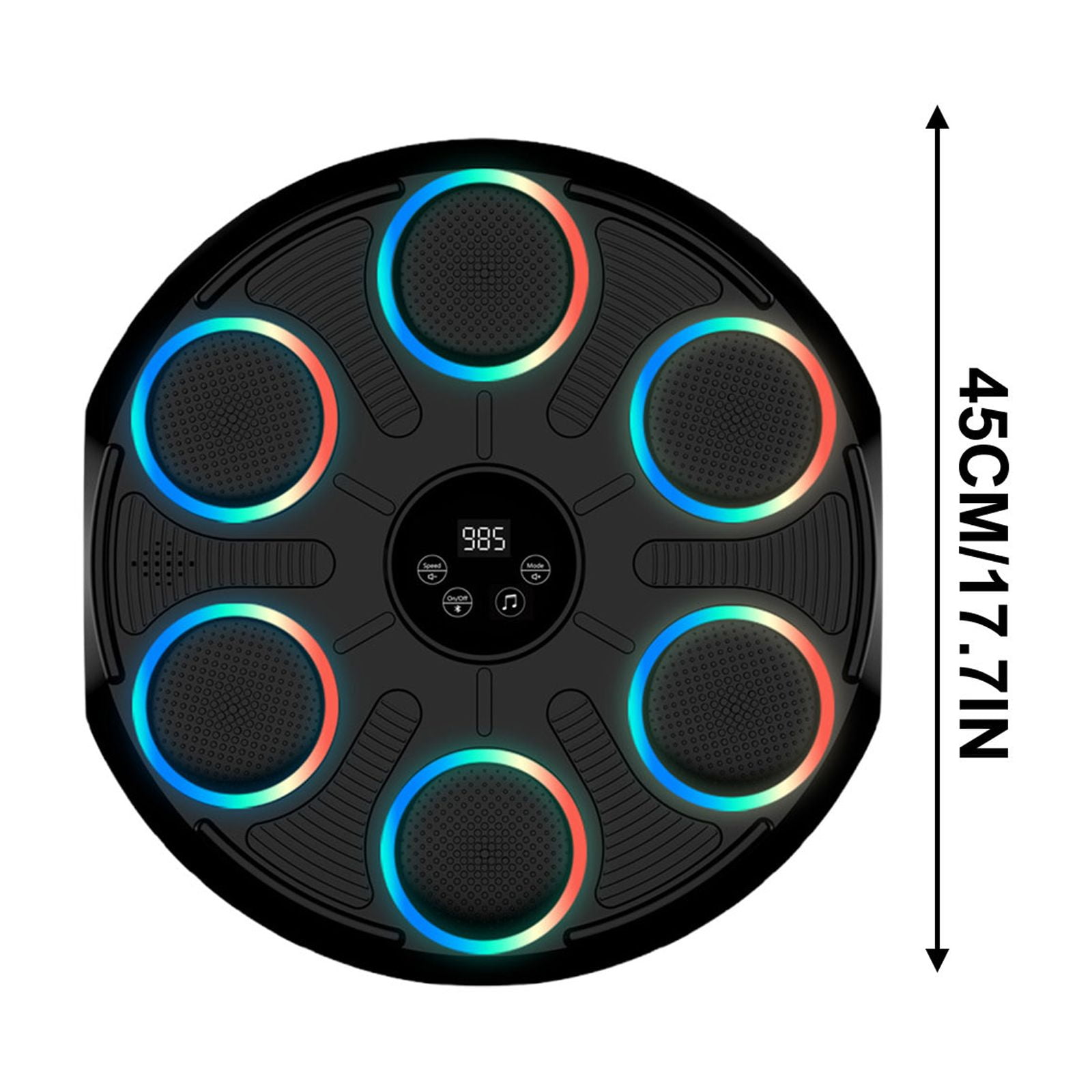 Bluetooth Music Boxing Trainer with Smart Counter and Wall Mount, Interactive Home Workout Equipment for Childs Adults Stress Relief Fitness in Living Room Office Gym
