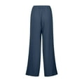 thumbnail image 3 of Hauaitttt Women's Long Pants Wide Leg Workwear Casual and Business Pants with Pockets Womens Casual Pants Linen Soft Sweatpants Loose Pants for Women Casual Summer Womens Casual Pants Petite Short, 3 of 4