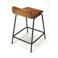 thumbnail image 3 of Butler Specialty Ludlow Leather And Metal Counter Stool In Brown, 3 of 5