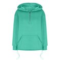 thumbnail image 5 of RYRJJ Hoodies for Women Oversized Half Zip Drawstring Y2K Pullover Tops Casual Long Sleeve Fleece Lined Sweatshirt with Pockets(Mint Green,S), 5 of 7