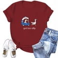 thumbnail image 2 of Goose Got Too Silly Graphic Tees for Women 2026 Summer Casual Short Sleeve Crewneck Funny Saying T Shirts, 2 of 3