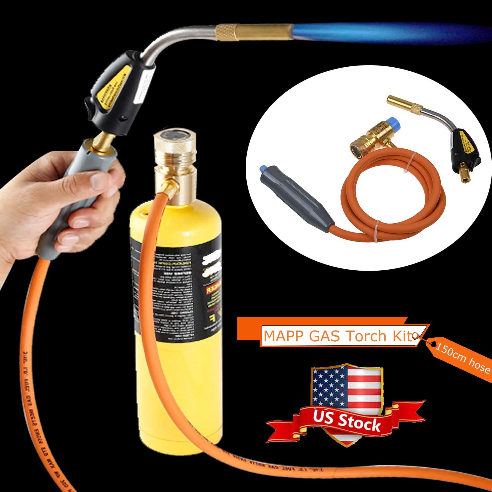 Sanheshun Mapp Gas Plumbing Turbo Burner Torch Propane Soldering