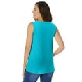 thumbnail image 2 of Woman Within Plus Size Perfect Sleeveless Shirred V-Neck Tunic, 2 of 6