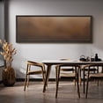 thumbnail image 6 of Large Framed Canvas Print Minimalist Abstract Wall Art with Warm Brown OmbreWall Art Decorative Ready to Hang Painting for Living room Bedroom 60x20 inches Black Frame, 6 of 9